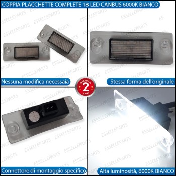 Placchette Luci targa 18 LED Canbus AUDI A4 B5