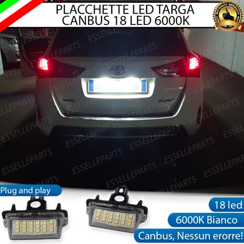 Placchette LED Targa Per Toyota Auris MK2 6000K Bianco