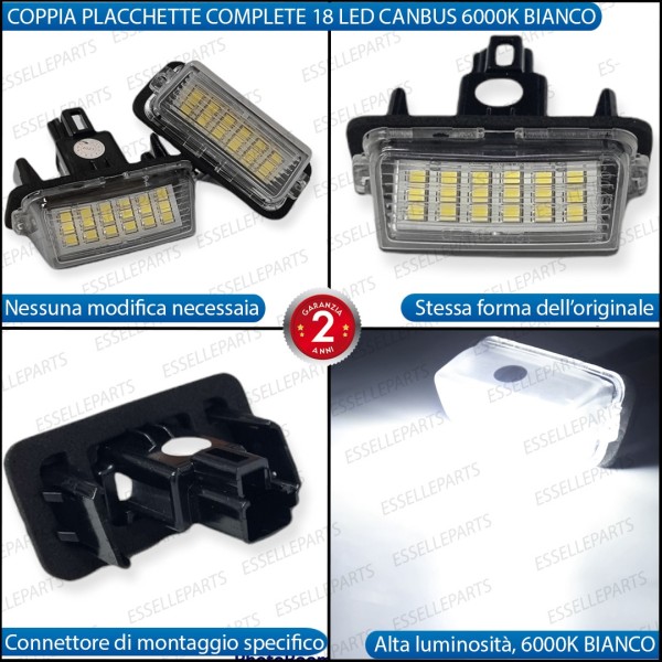 Placchette LED Targa Per Toyota Avensis MK3 Restyling 6000K