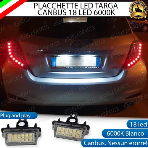 Placchette LED Targa Toyota Yaris MK3 Dal 2014 6000K Bianco