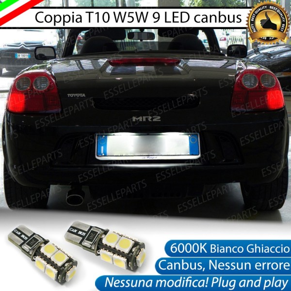 Luci Targa 9 LED Canbus 6000K per TOYOTA MR2 III