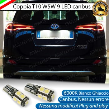 Luci Targa 9 LED Canbus 6000K per TOYOTA RAV4 IV