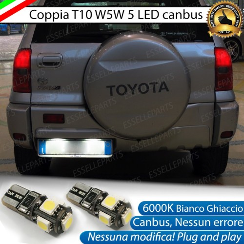 Luci Targa 5 LED Canbus 6000K per Toyota Rav4 MK2