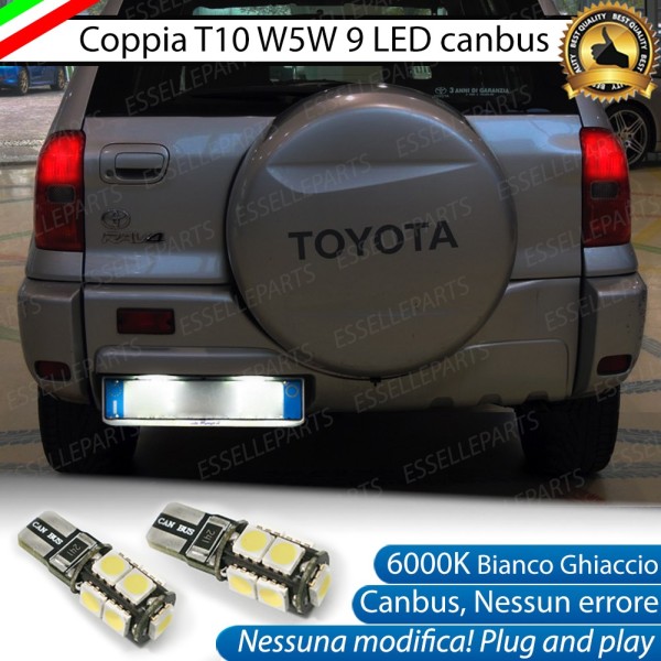 Luci Targa 9 LED Canbus 6000K per Toyota Rav4 MK2