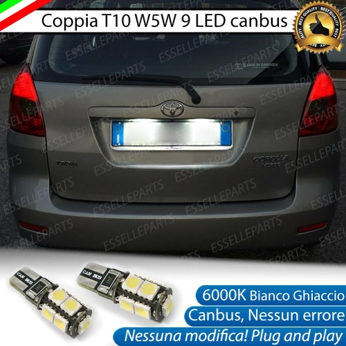 Luci Targa 9 LED Canbus 6000K per Toyota Corolla Verso