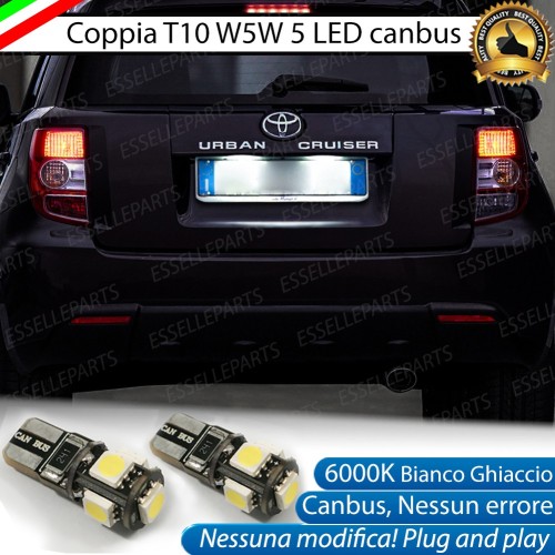 Luci Targa 5 LED Canbus 6000K per Toyota Urban Cruiser