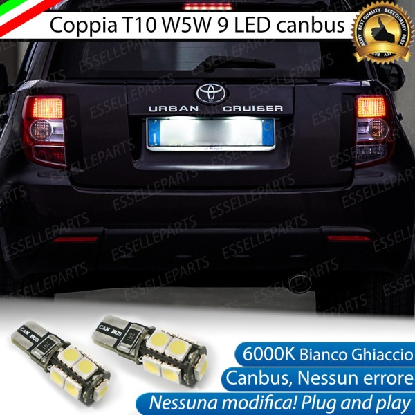 Luci Targa 9 LED Canbus 6000K per Toyota Urban Cruiser