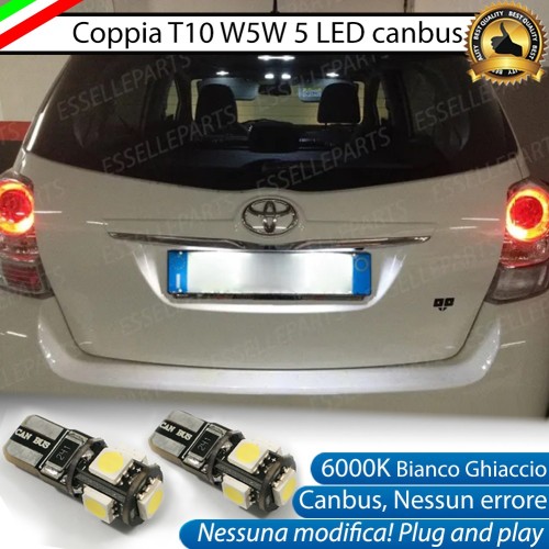 Luci Targa 5 LED Canbus 6000K per Toyota Verso