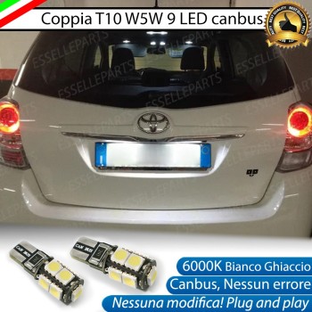 Luci Targa 9 LED Canbus 6000K per Toyota Verso