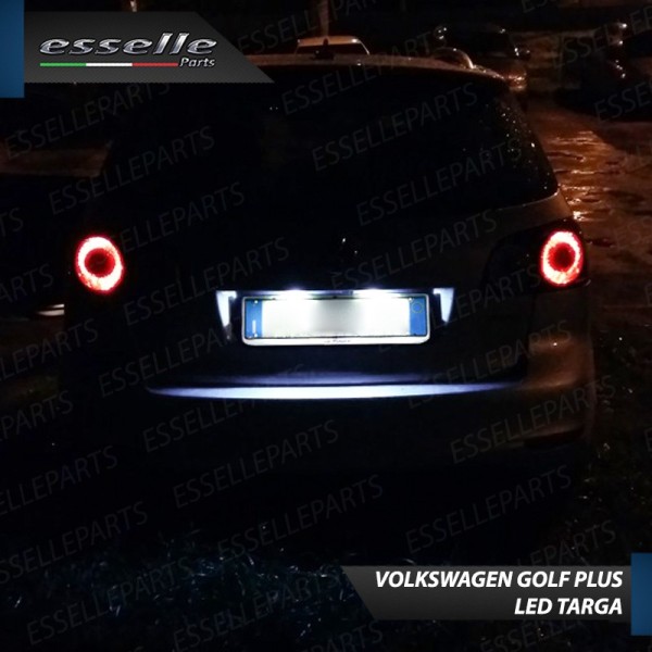 Coppia lampade siluro 3 LED Luci Targa Canbus 6000K bianco VW Golf plus Dal 2009