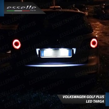 Coppia lampade siluro 3 LED Luci Targa Canbus 6000K bianco VW Golf plus Dal 2009