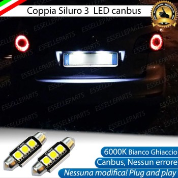 Coppia lampade siluro 3 LED Luci Targa Canbus 6000K bianco VW Golf plus Dal 2009