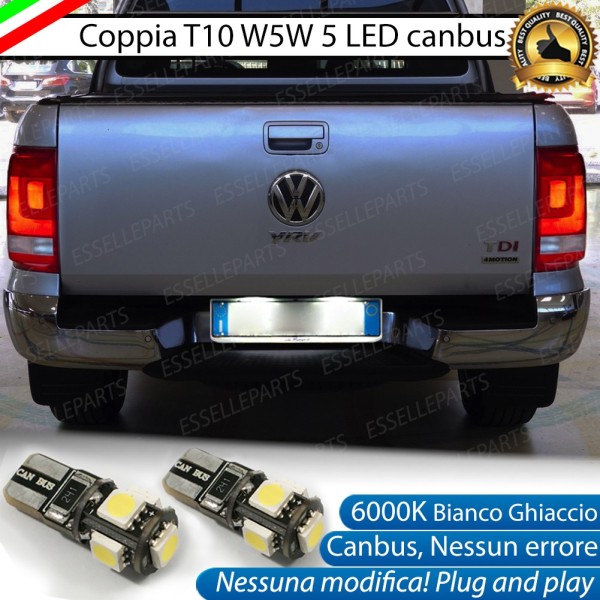Luci Targa 5 LED Canbus 6000K per VW Amarok