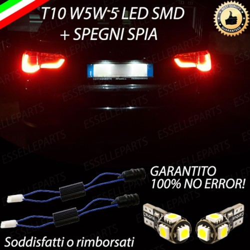 Coppia Luci Targa 5 LED Per Jeep Compass MK2 Canbus 6000K Bianco Ghiaccio