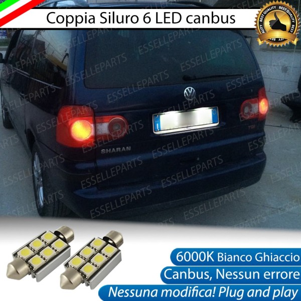Luci Targa 6 LED Canbus 6000K per VW SHARAN 7M