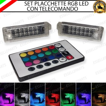 Coppia Placchette Vano Piedi 12 LED RGB CANBUS MULTICOLORE con TELECOMANDO Coppia Placchette Vano Piedi 12 LED RGB CANBUS MULTICOLORE con TELECOMANDO