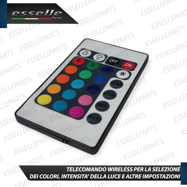 Coppia Placchette Vano Piedi 12 LED RGB CANBUS MULTICOLORE con TELECOMANDO