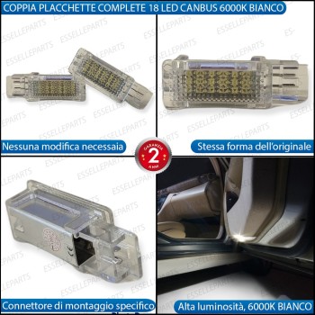 Coppia Placchette Antipozzanghera LED 6000K CANBUS per MERCEDES SLK R172
