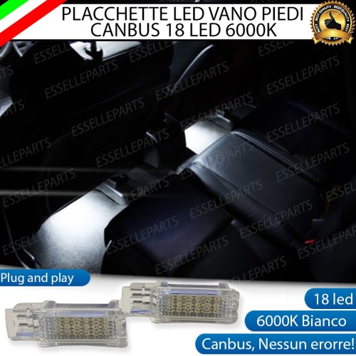 Coppia Placchette Vano Piedi POSTERIORE LED 6000K CANBUS per MERCEDES CLASSE B W246