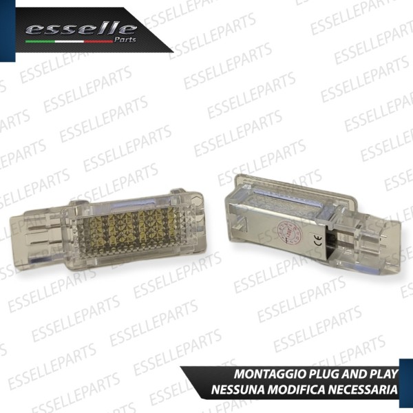 Coppia Placchette Vano Piedi POSTERIORE LED 6000K CANBUS MERCEDES CLA W118