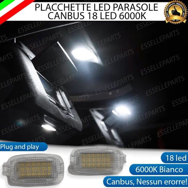 Coppia Placchette Alette Parasole LED 6000K CANBUS per MERCEDES CLASSE C W204