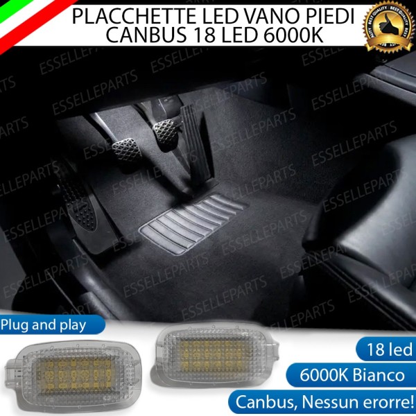 Coppia Placchette Vano Piedi ANTERIORE LED 6000K CANBUS per MERCEDES GLA X156