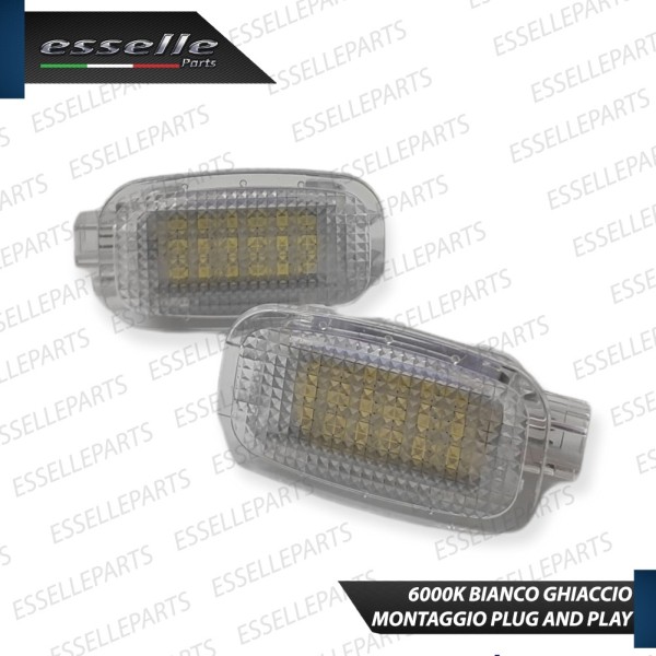 Coppia Placchette Vano Piedi LED 6000K CANBUS MERCEDES CLASSE C W204