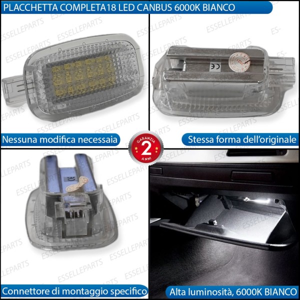 Placchetta Vano portaoggetti 18 LED PER MERCEDES SLK R172