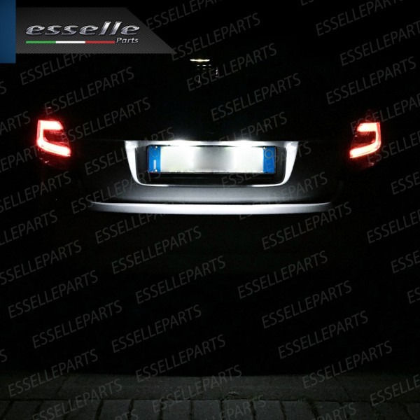 Placchette luci targa a LED SKODA FABIA II RESTYLING