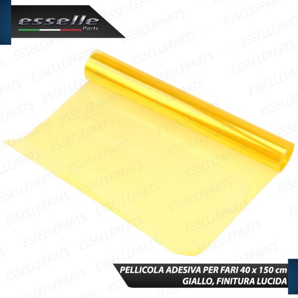 Pellicola Adesiva Giallo Lucido per Fari Auto Moto 40 X 150 Cm