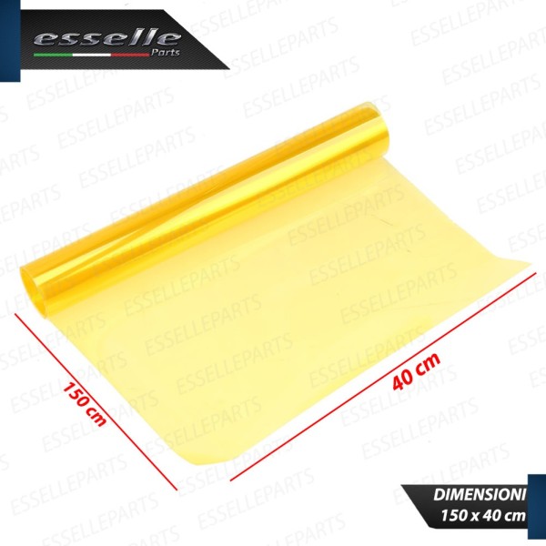 Pellicola Adesiva Giallo Lucido per Fari Auto Moto 40 X 150 Cm