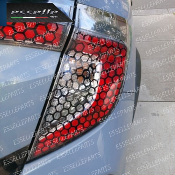 2 Pellicole Adesiva Nido D'Ape Nero Lucido Fari 30 X 47 Cm Per Auto