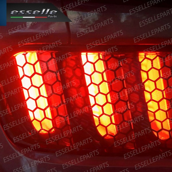 2 Pellicole Adesiva Nido D'Ape Nero Lucido Fari 30 X 47 Cm Per Auto