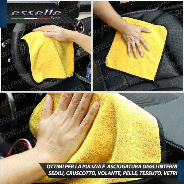 KIT LAVAGGIO ASCIUGATURA CARROZZERIA E INTERNI PER AUTO E MOTO