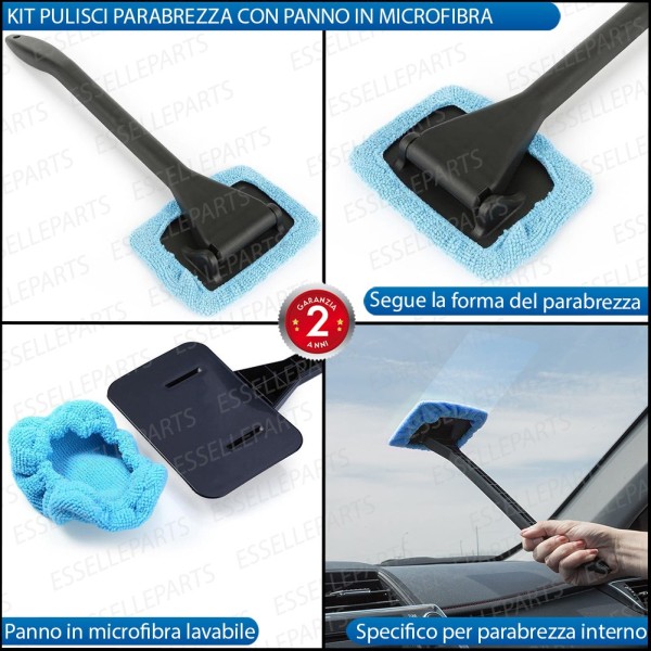 KIT LAVAGGIO ASCIUGATURA CARROZZERIA E INTERNI PER AUTO E MOTO