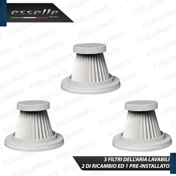 ASPIRAPOLVERE SENZA FILI PER AUTO RICARICABILE DA 120 W BATTERIA INCLUSA 2000 mAh