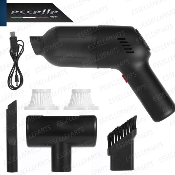 ASPIRAPOLVERE SENZA FILI PER AUTO RICARICABILE DA 120 W BATTERIA INCLUSA 2000 mAh