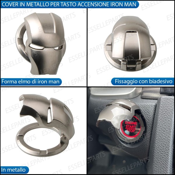 Cover - IRON MAN - per Pulsante Accensione
