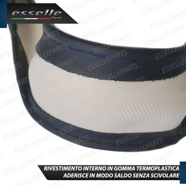 Coprivolante Tondo Effetto Pelle Nero Antiscivolo Ergonomico per Auto