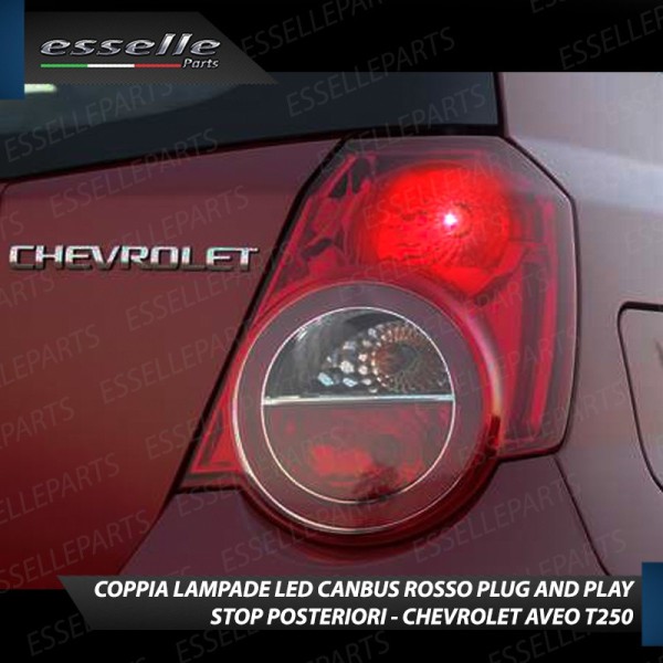 Coppia Lampade LED BAY15D Stop / Posizione Posteriori per CHEVROLET AVEO T250