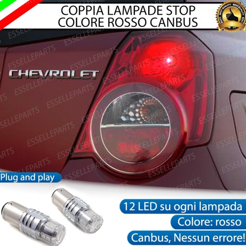 Coppia Lampade LED BAY15D Stop / Posizione Posteriori per CHEVROLET AVEO T250