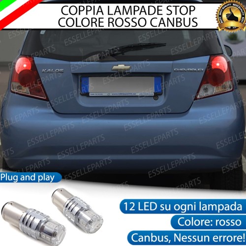Coppia Lampade LED BAY15D Stop / Posizione Posteriori per CHEVROLET KALOS