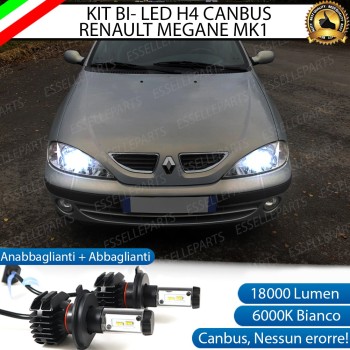 Kit Full LED H4 18000 Lumen 6000K RENAULT MEGANE Mk1 con Fari a parabola singola