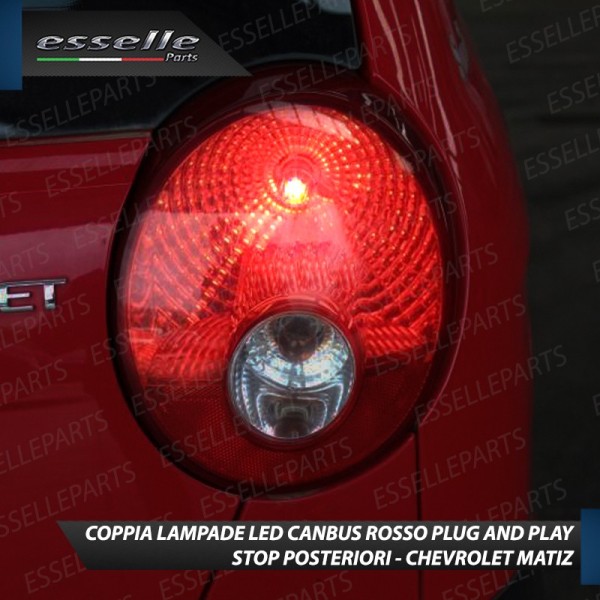 Coppia Lampade LED BAY15D Stop / Posizione Posteriori per CHEVROLET MATIZ