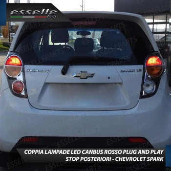 Coppia Lampade LED BAY15D Stop / Posizione Posteriori per CHEVROLET SPARK