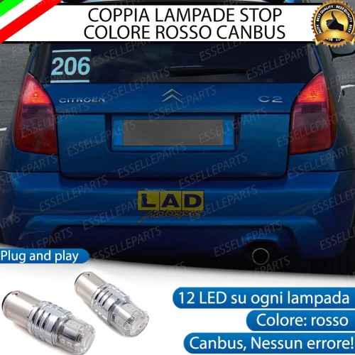 Coppia Lampade LED BAY15D Stop / Posizione Posteriori per CITROEN C2