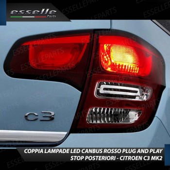 Coppia Lampade LED BAY15D Stop / Posizione Posteriori per CITROEN C3 II