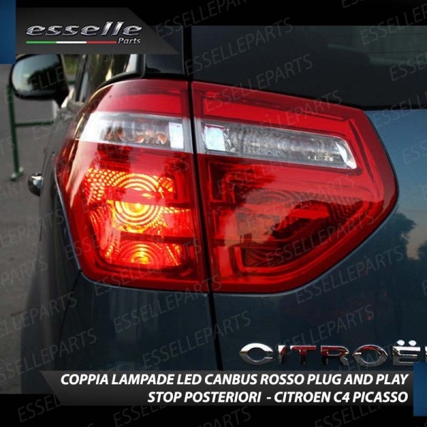 Coppia Lampade LED BAY15D Stop / Posizione Posteriori per CITROEN C4 PICASSO