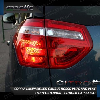Coppia Lampade LED BAY15D Stop / Posizione Posteriori per CITROEN C4 PICASSO