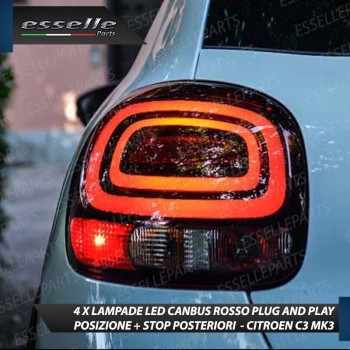 4 X Lampade LED P21W Stop Posteriori per CITROEN C3 III